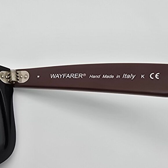 *SOLD* Ray-Ban RB2140 1175/19 Wayfarer Black Green Frame Green Lens Sunglasses - Picture 9 of 16